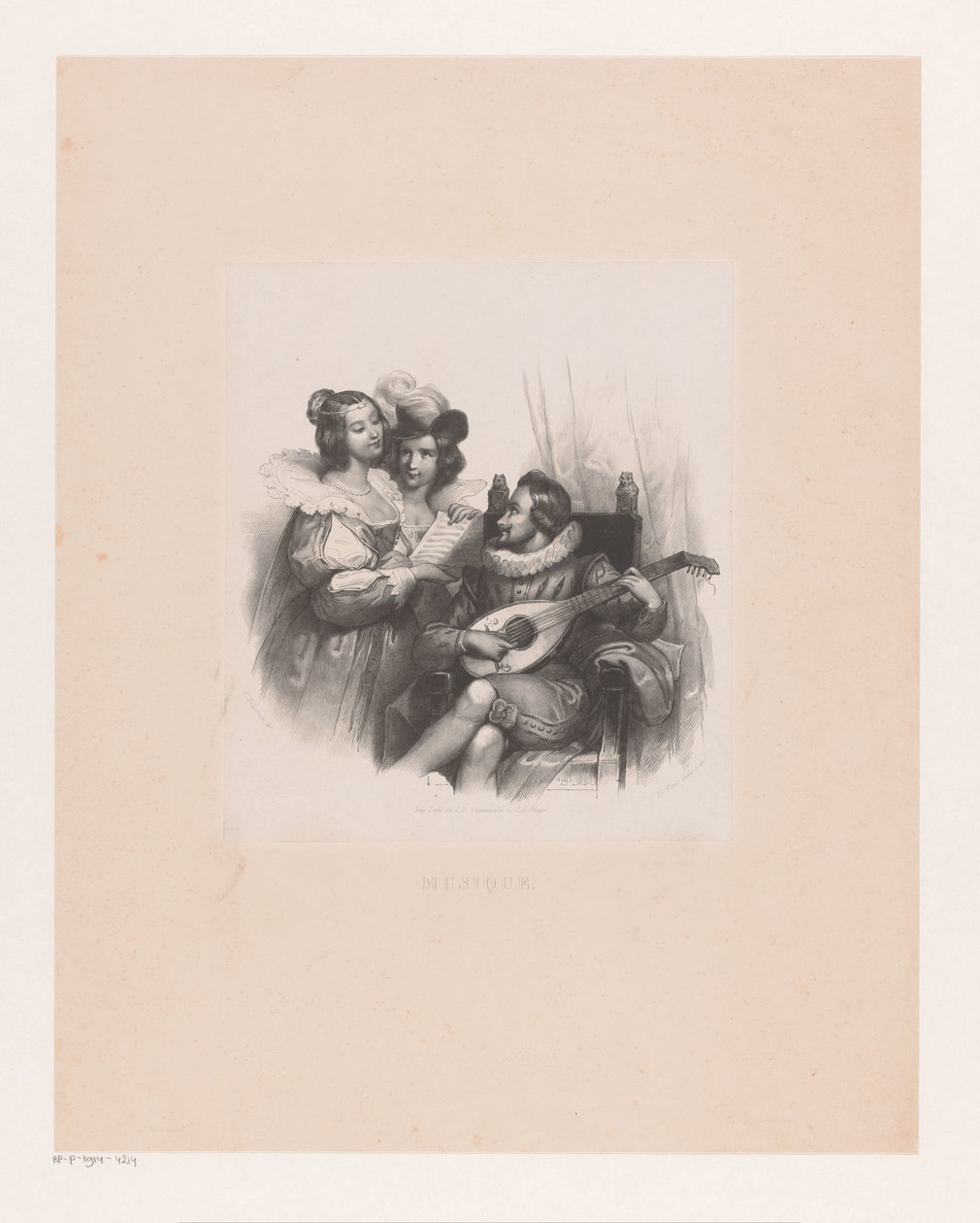 Musikskapande företag Musik (titel på objekt) av Isaac Cornelis Elink Sterk