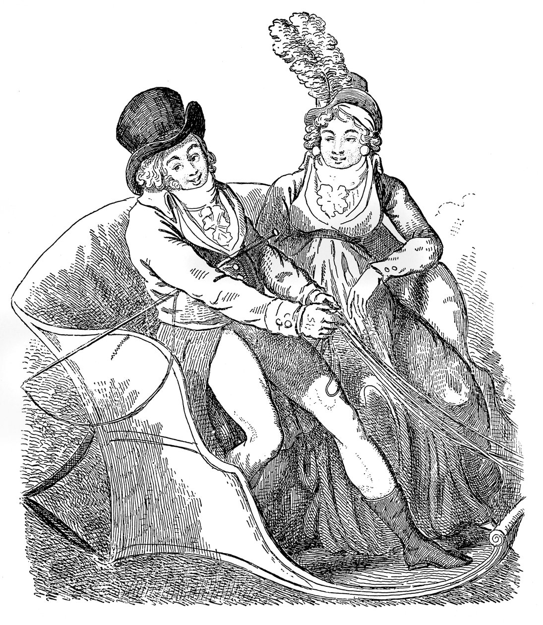 En guldfink och hans älskarinna, 1796. av Isaac Cruikshank