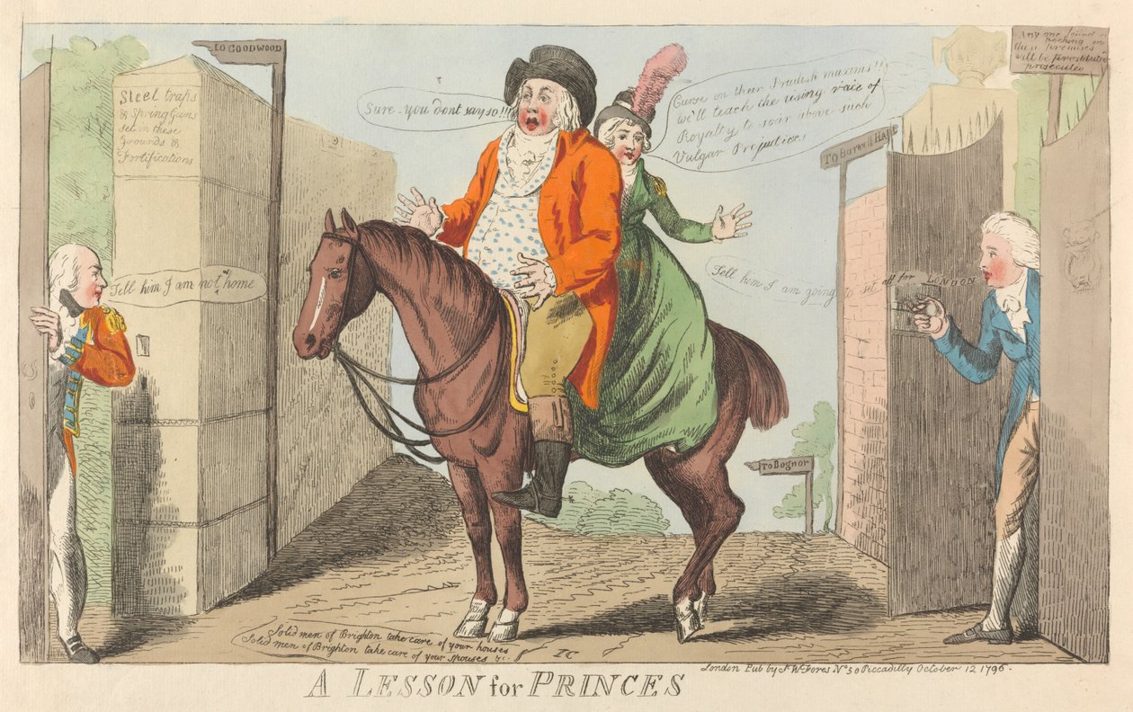 Eine Lektion für Prinzen av Isaac Cruikshank