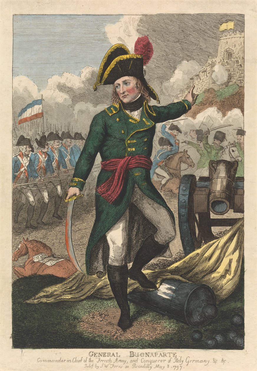 General Buonaparte av Isaac Cruikshank
