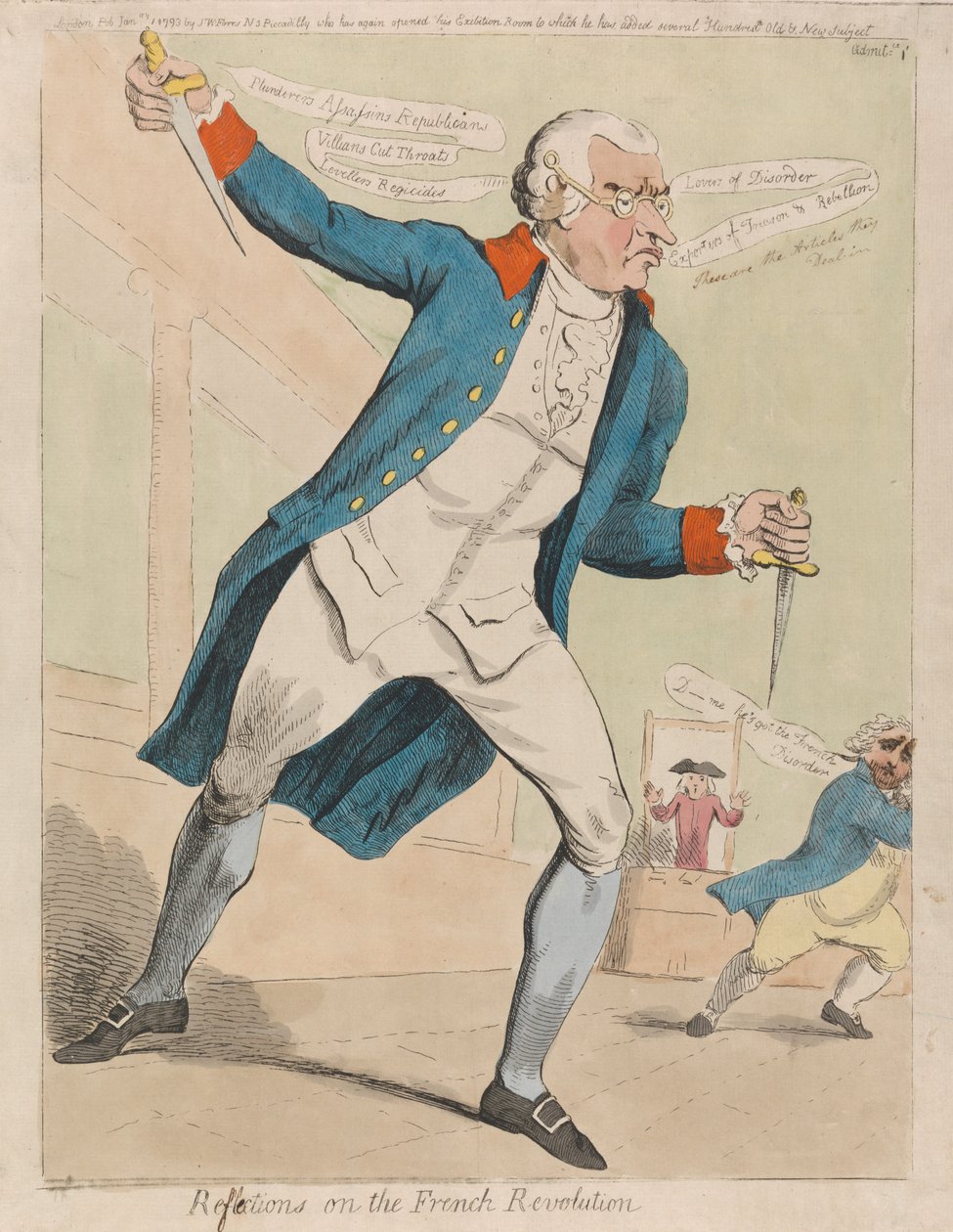 Reflektioner över den franska revolutionen av Isaac Cruikshank