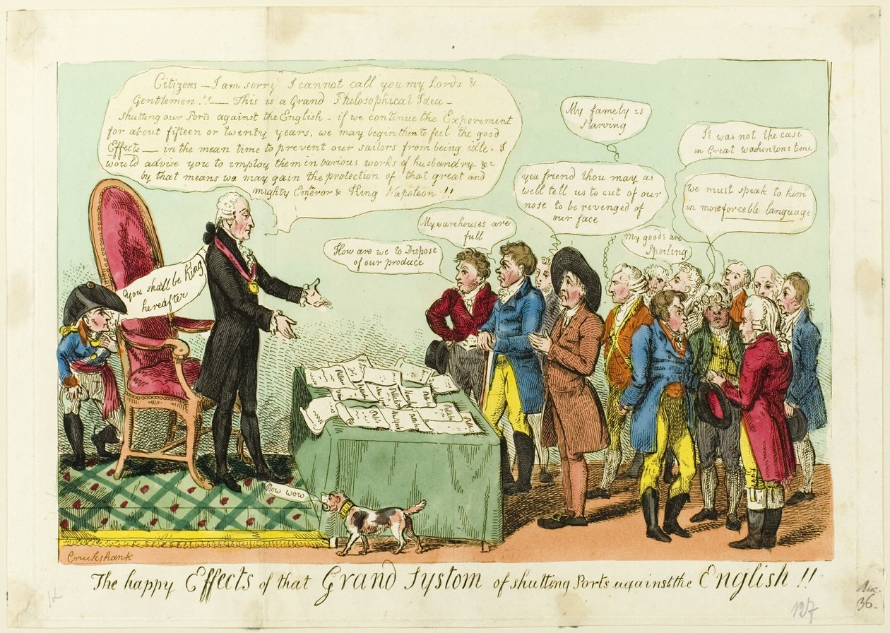 De lyckliga effekterna av det stora systemet för att stänga hamnar mot engelska!!! av Isaac Cruikshank