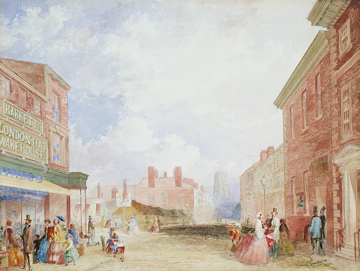 Utsikt över Kirkgate, Leeds av Isaac Fountain