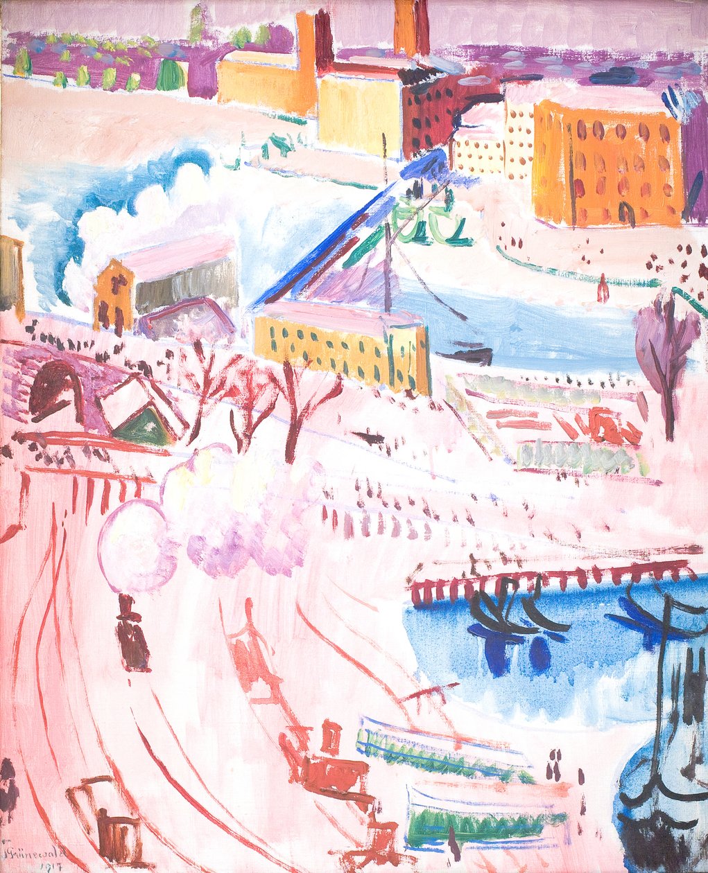 Utsikt över Stockholm av Isaac Grünewald