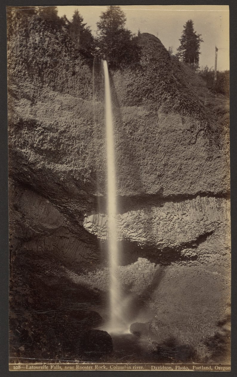 Latourelle Falls, nära Rooster Rock, Columbia River av Isaac Grundy Davidson