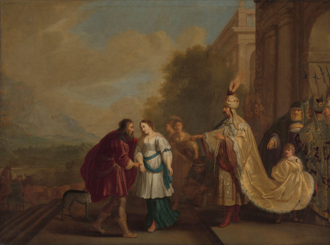 Farao ger Sara tillbaka till Abraham av Isaac Isaacsz