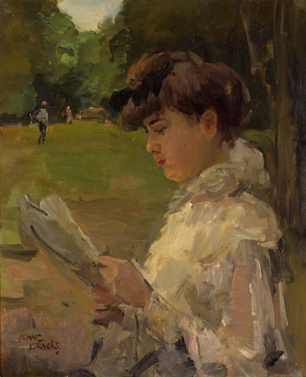 Läsande flicka av Isaac Israels