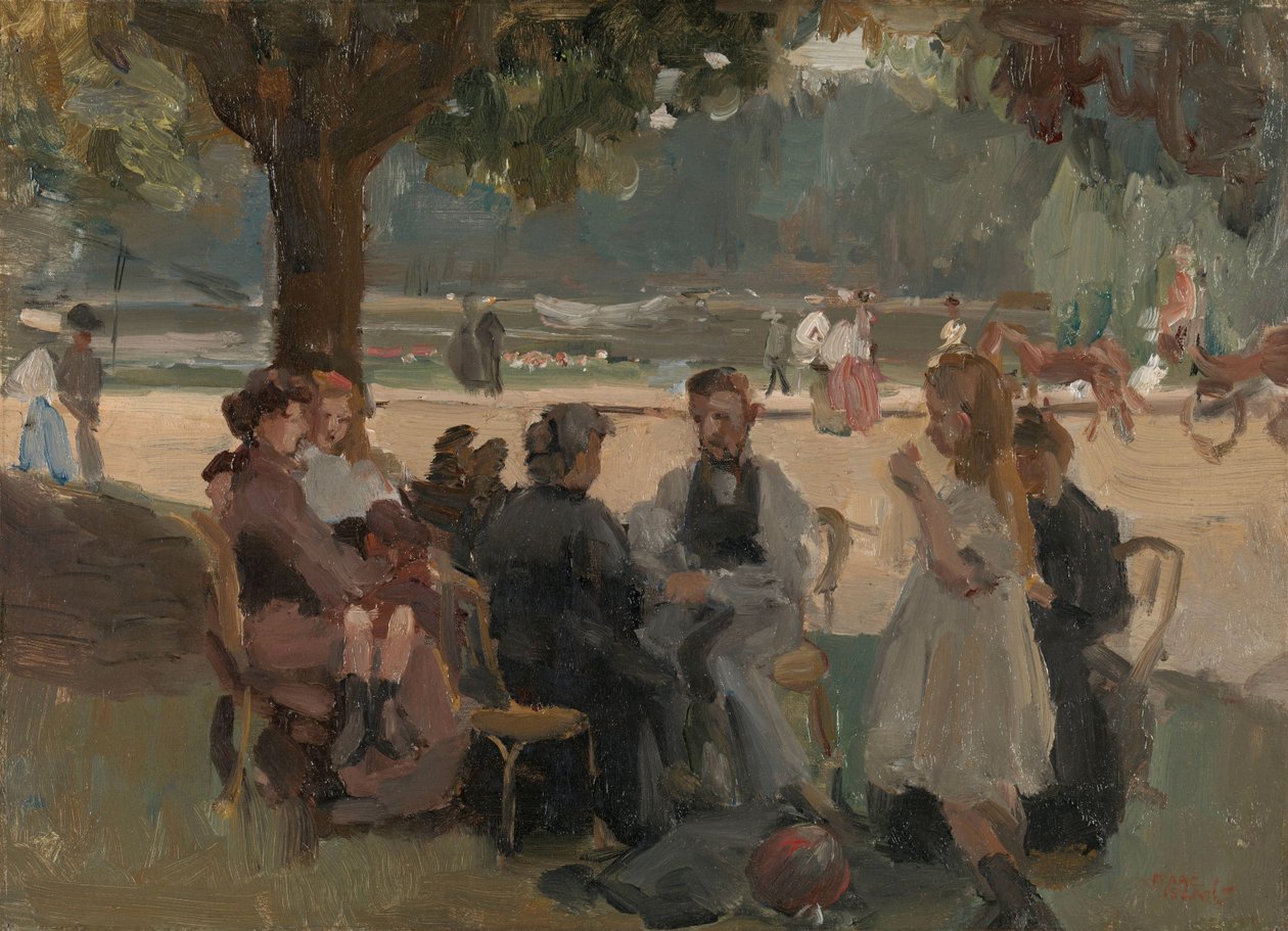 I Bois de Boulogne nära Paris av Isaac Israels