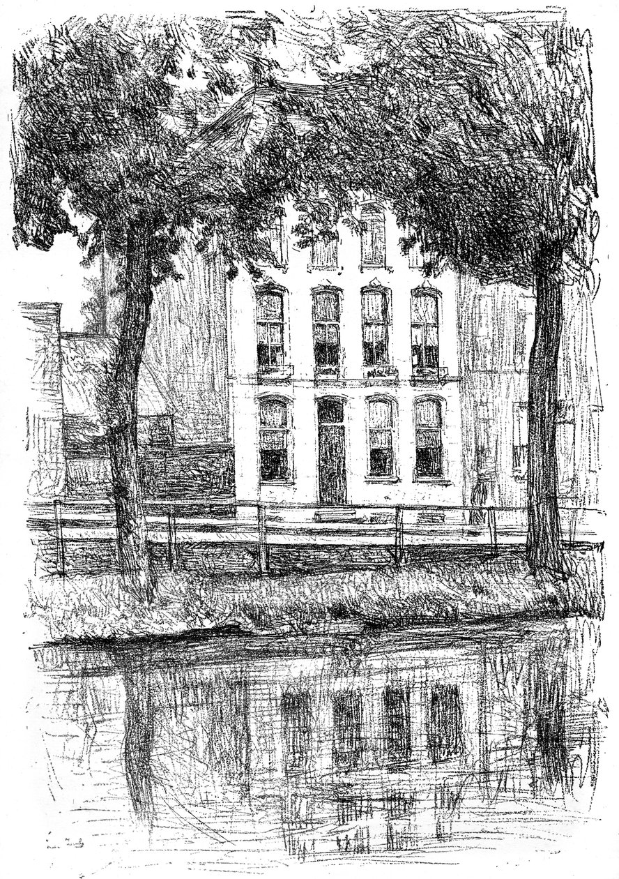 Israels hus, sett från parken, c1880-1882. av Isaac Israels