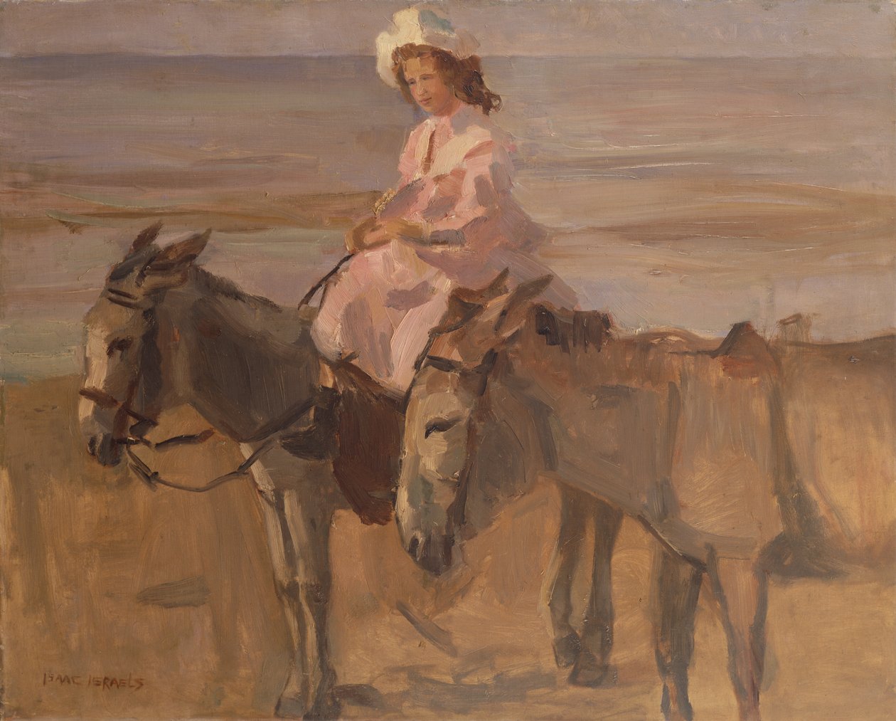 På Scheveningens strand (olja på duk) av Isaac Israels