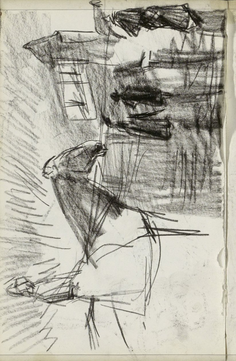 Ryttare och figurer på gatan av Isaac Israels