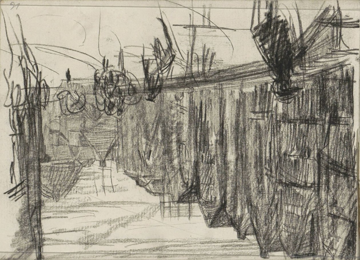 Stadsbild med figurer av Isaac Israels