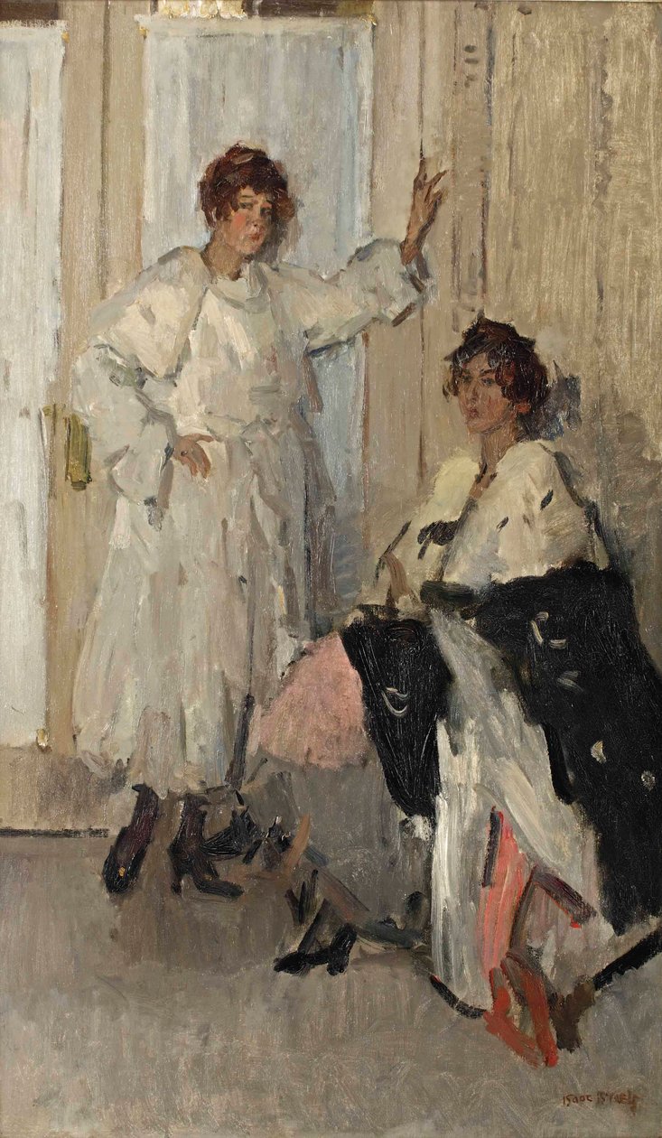 Skyltdockorna Ippy och Gertie i Hirsch, Amsterdam, ca 1915-17 (olja på duk) av Isaac Israels