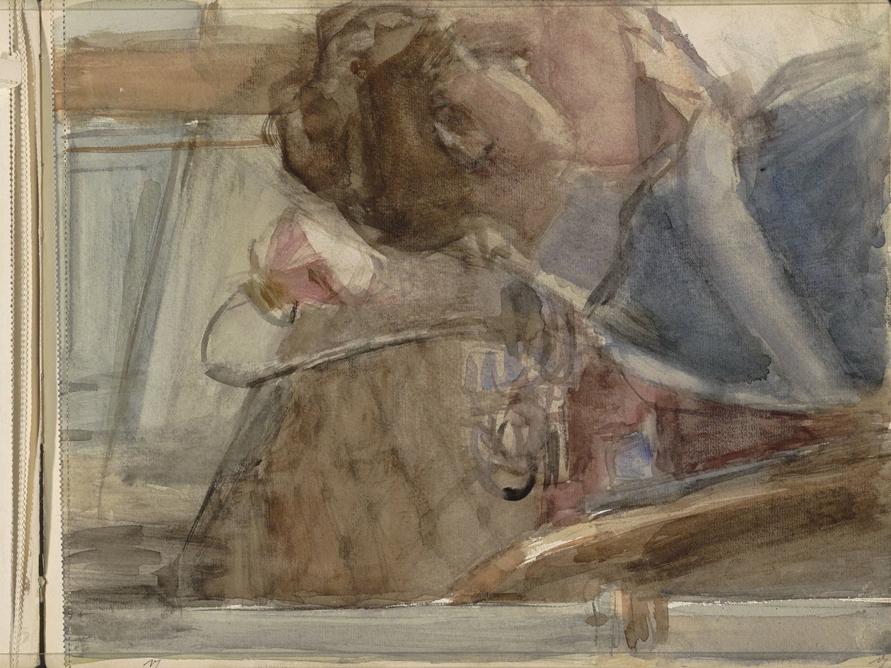 Kvinna vid ett bord av Isaac Israels