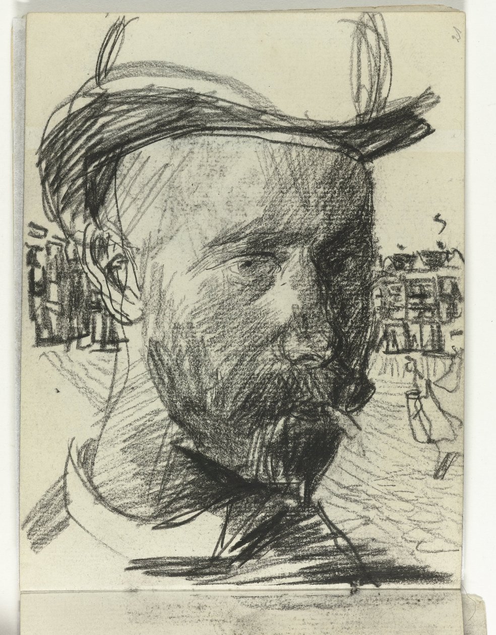 Självporträtt av Isaac Israels, rökande av Isaac Israels