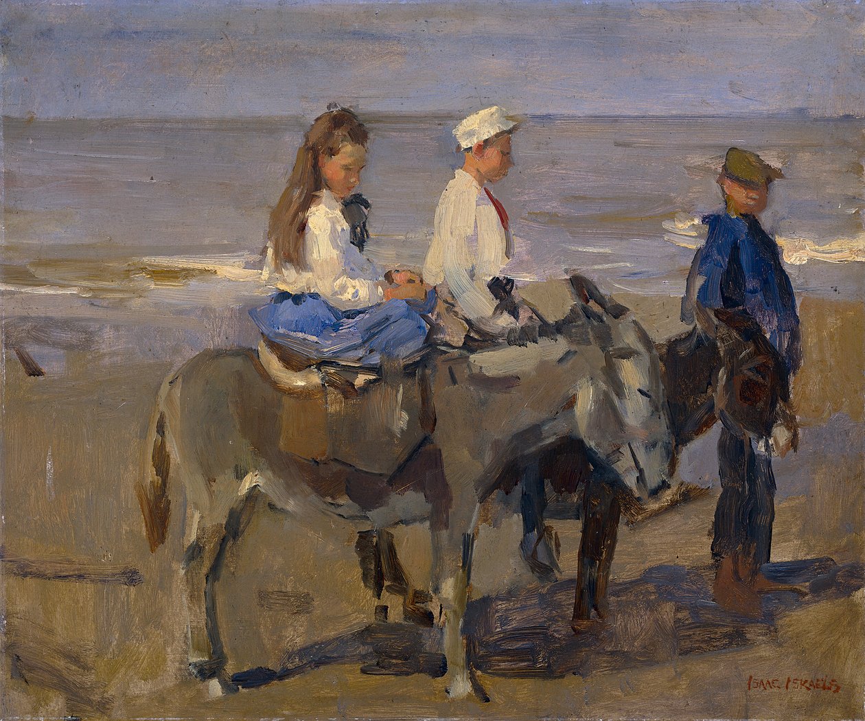 Tyska: Pojke och flicka på åsnor Pojke och flicka på åsnor av Isaac Israels