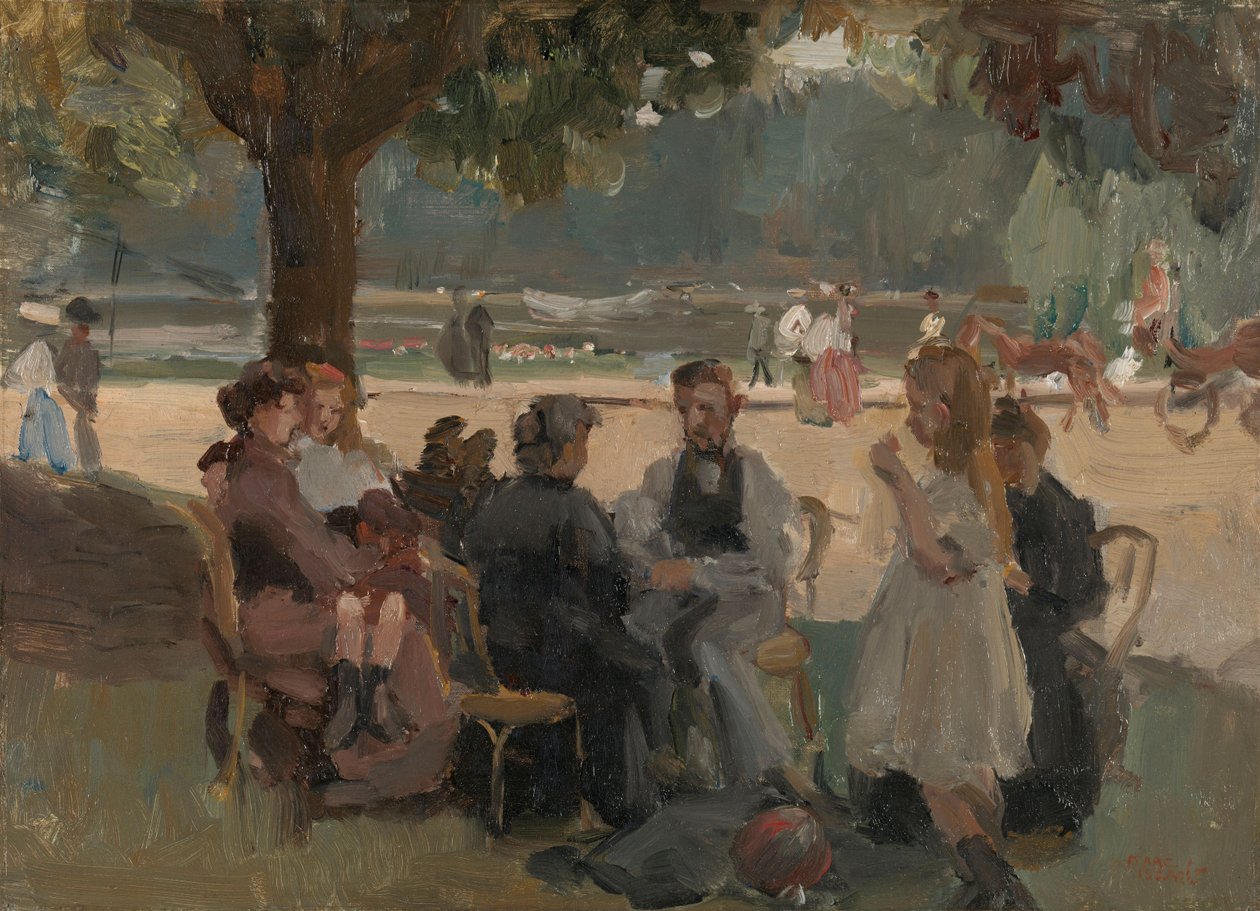 I Bois de Boulogne nära Paris av Isaac Israels