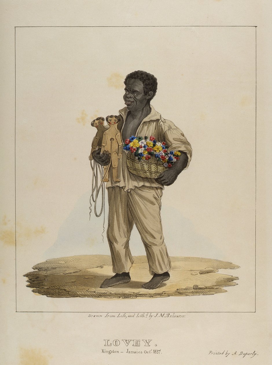 Lovey, tallrik 8 från Sketches of Character..., 1838 av Isaac Mendes Belisario