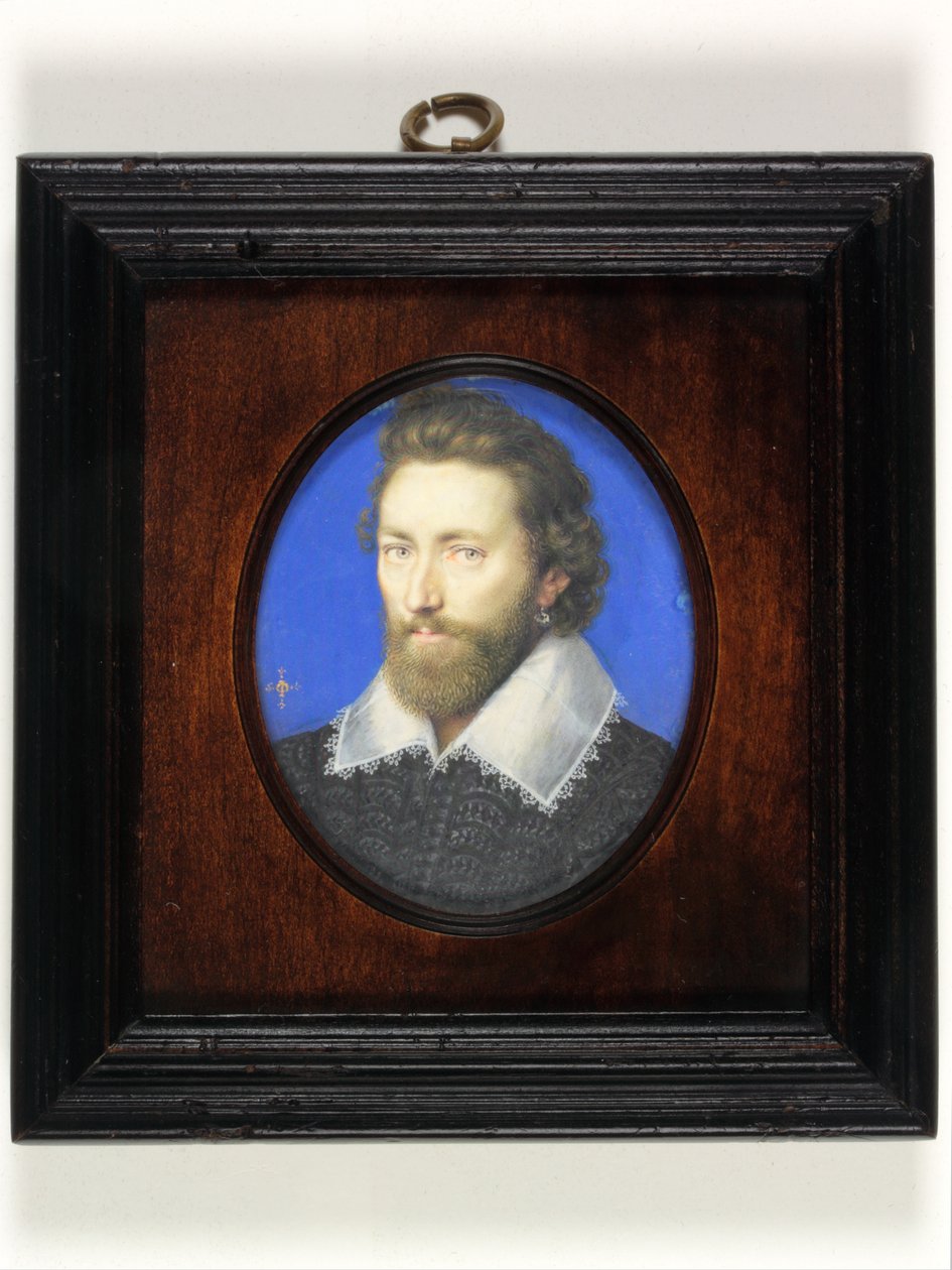 En gentleman traditionellt identifierad som Thomas Howard, 2:e earl av Arundel (akvarell på veläng) av Isaac Oliver