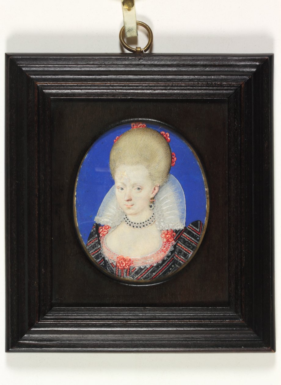 Frances Howard, hertiginna av Lennox och Richmond (akvarell på veläng) av Isaac Oliver