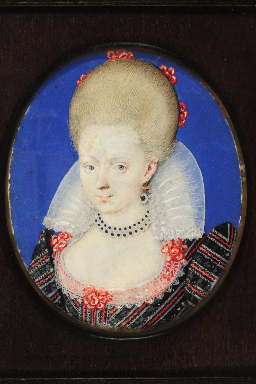 Frances Howard, hertiginna av Lennox och Richmond (akvarell på veläng) av Isaac Oliver