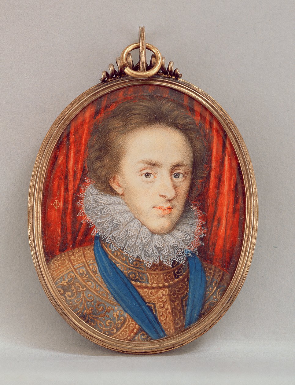 Porträtt av Henry, Prince of Wales (1594-1612) c.1610 (wc på veläng) av Isaac Oliver