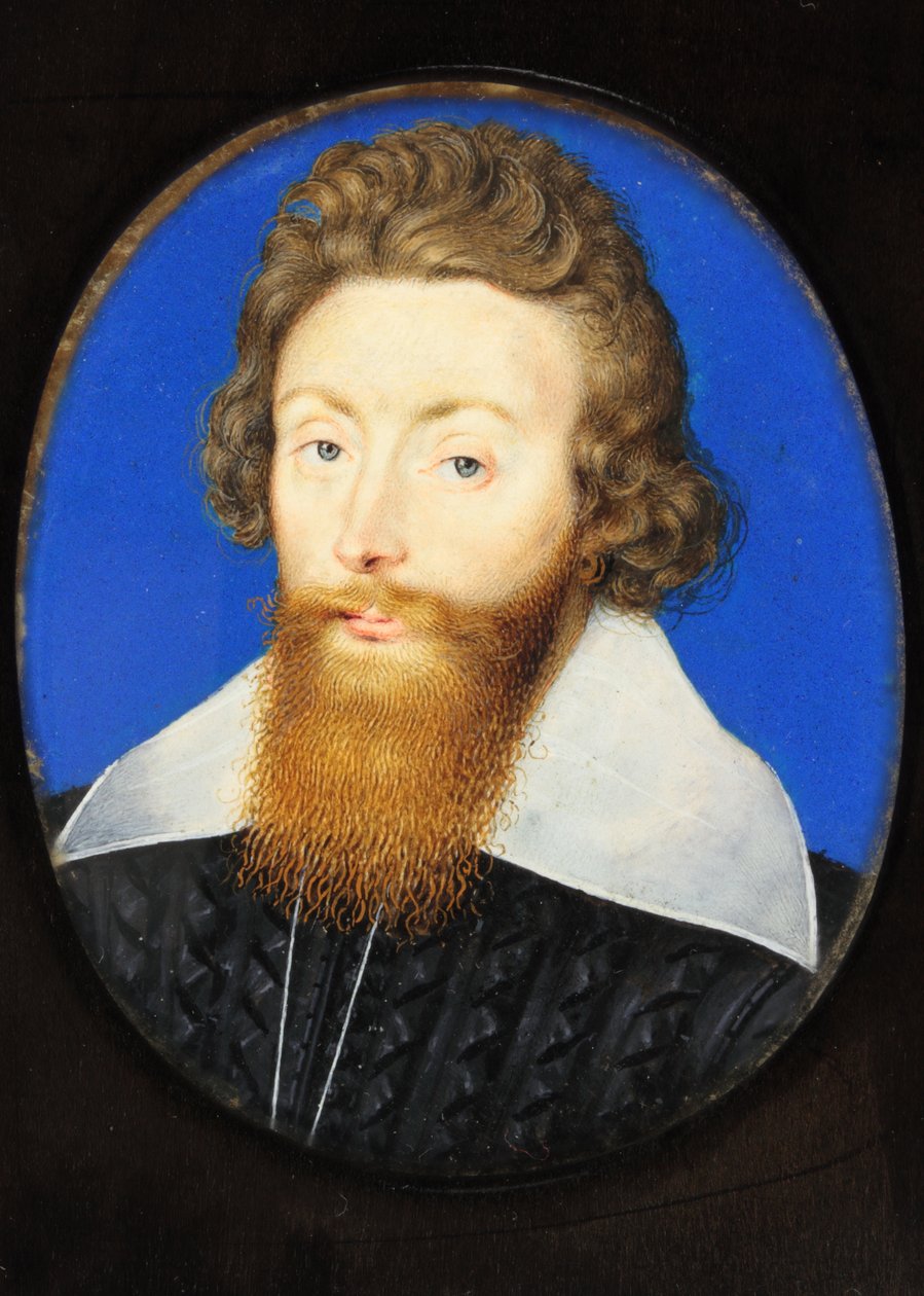 Sir Richard Liveson (Leveson), viceamiral av England (akvarell på veläng) av Isaac Oliver