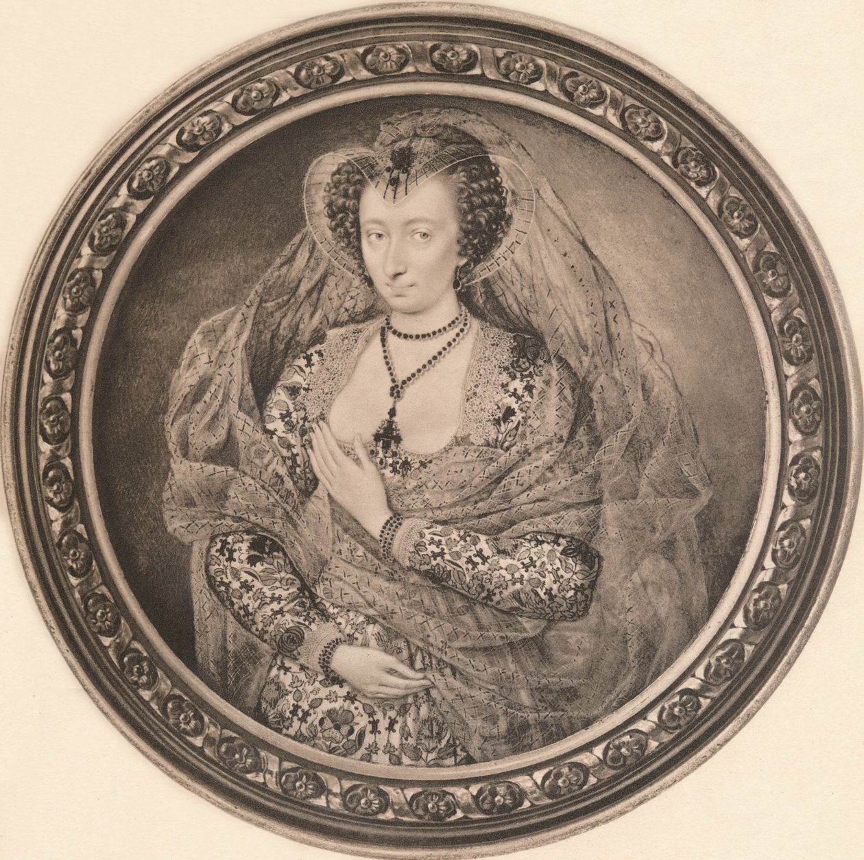 Lucy Harrington, grevinna av Bedford, c1610, 1904 av Isaac Oliver I