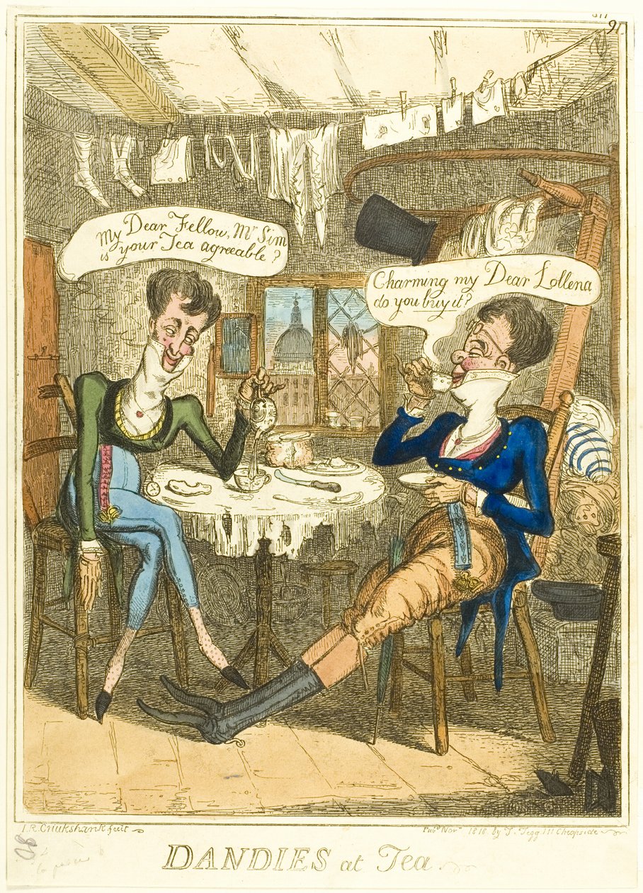 Dandys vid teet av Isaac Robert Cruikshank