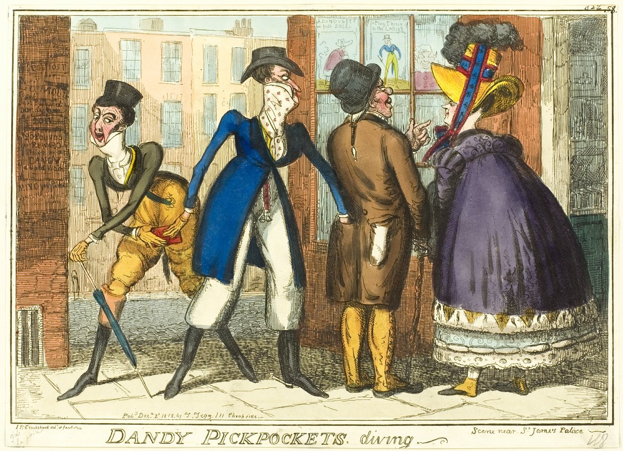 Dandy Ficktjuvar Dykning av Isaac Robert Cruikshank