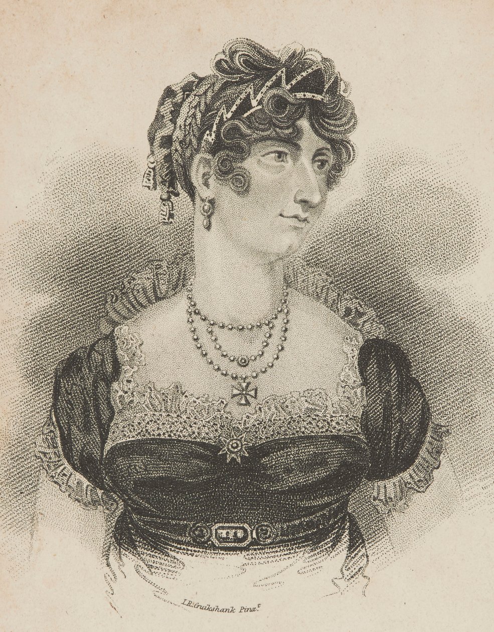 Hennes kungliga höghet prinsessan av Wales av Isaac Robert Cruikshank