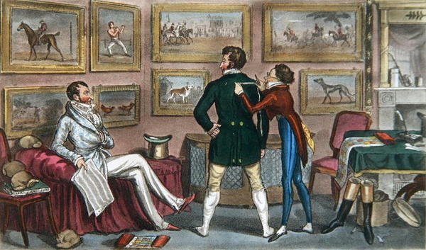 Jerry under träning för en "Swell", från "Life in London" av Pierce Egan av Isaac Robert and George Cruikshank