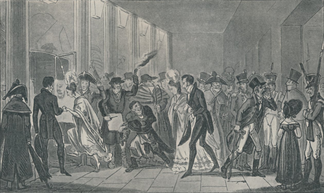 Efter operan, 1821, 1920. Konstnärer: Isaac Robert Cruikshank, George Cruikshank. av Isaac, Robert and George Cruikshank