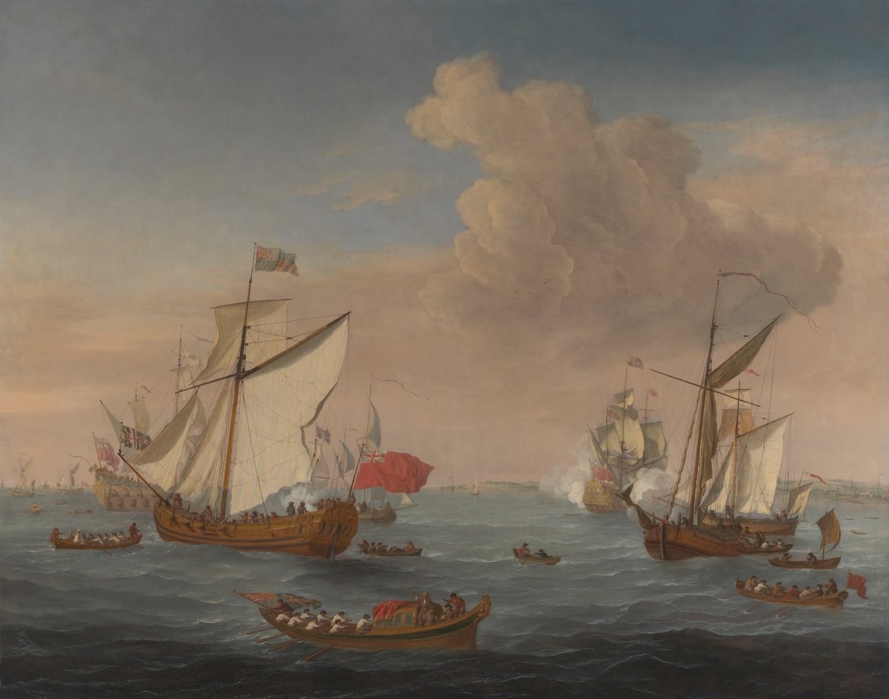 Fartyg i Themsens mynning nära Sheerness av Isaac Sailmaker