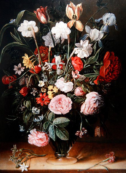 Ett stilleben av tulpaner och anemoner (olja på panel) av Isaac Soreau
