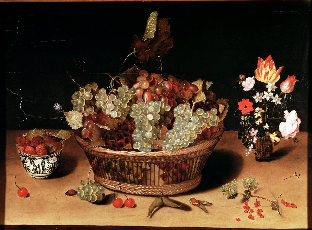 Stilleben med blommor och frukter Målning av Isaac Soreau (1604-1644) 1600-talet Turin Galleria Sabauda, inv 758 av Isaac Soreau