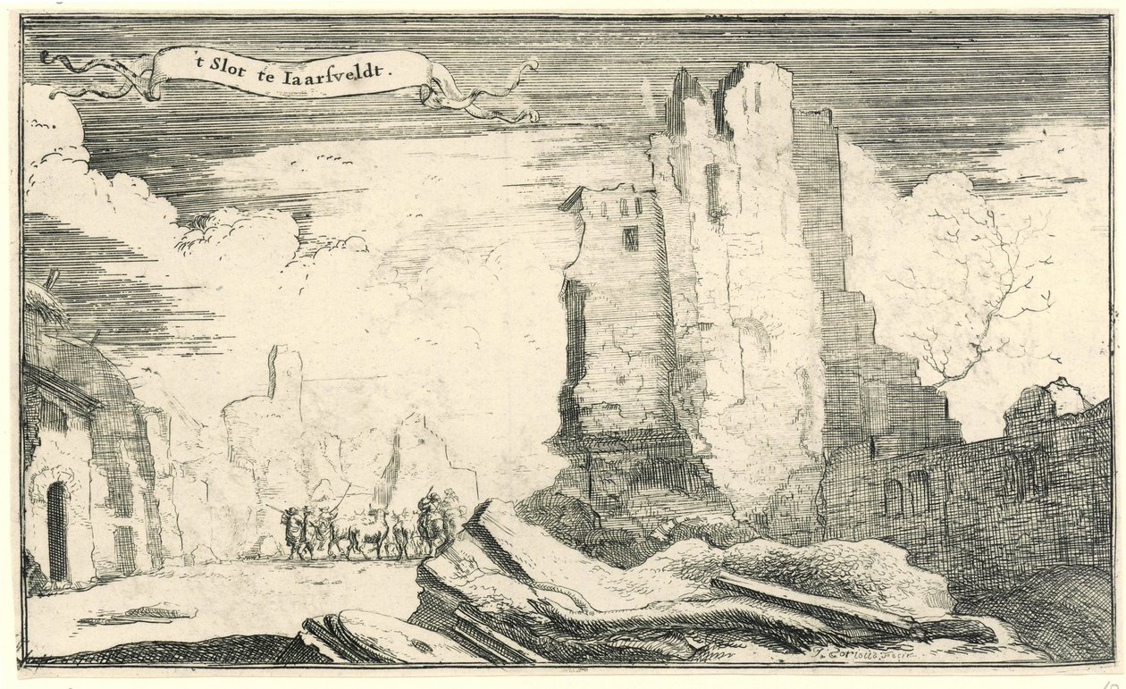 Slottet vid Jaarsveld, förstört av fransmännen 1672 