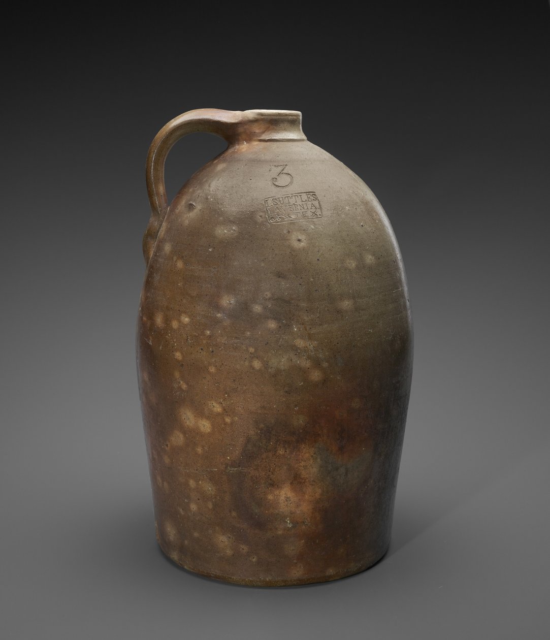 Kanna, c. 1873-1882 (saltglaserat stengods) av Isaac Suttles Pottery