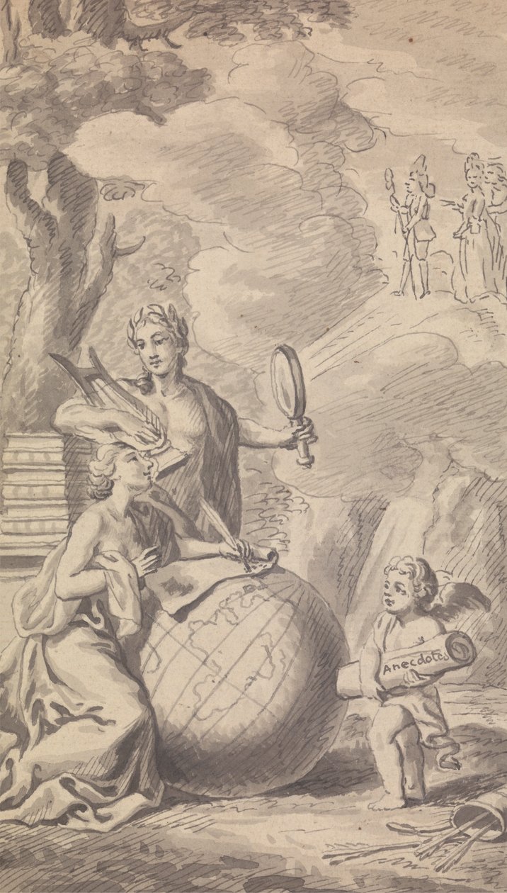 Frontispice Vol. VII, nr I för 1775 från Town and Country Magazine av Isaac Taylor