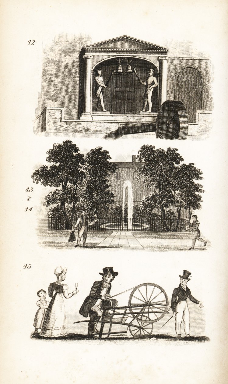 St Dunstans kyrka, brevbärare, brevbärare och knivslipare av Isaac Taylor