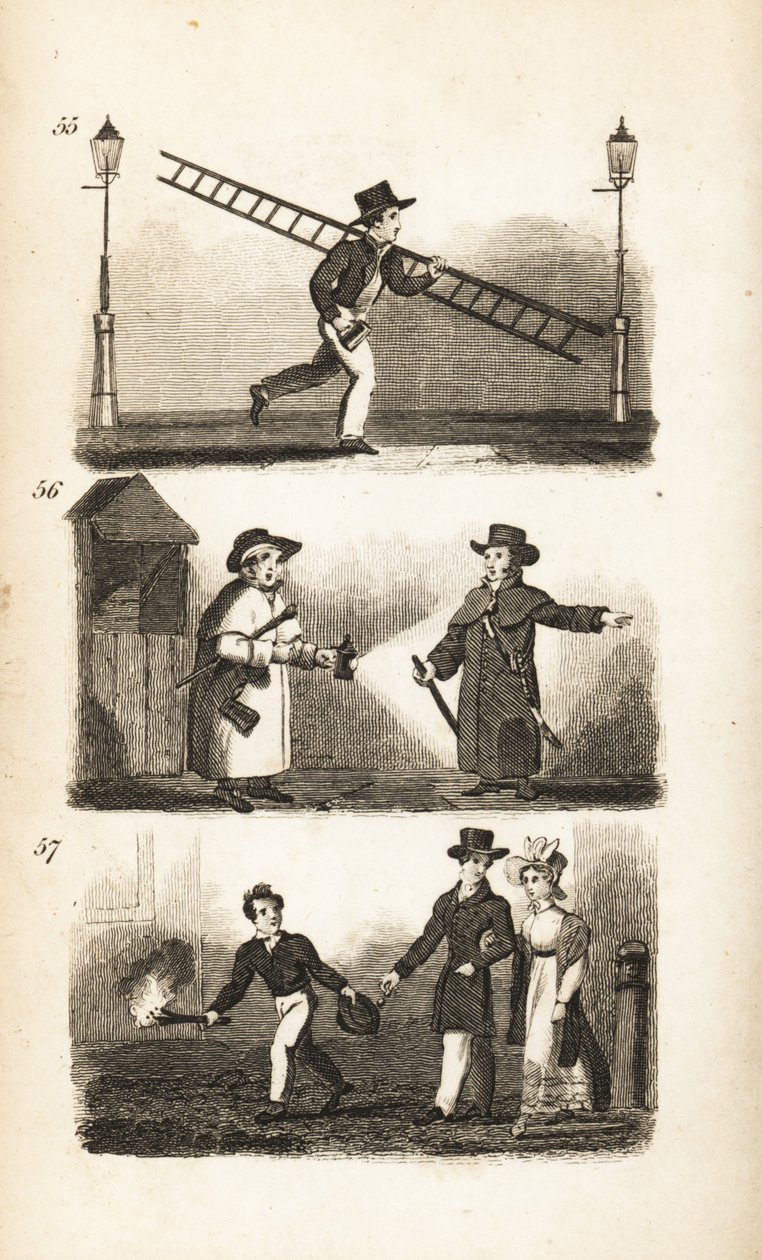 Lamptändaren, Watchman och Link-boy av Isaac Taylor