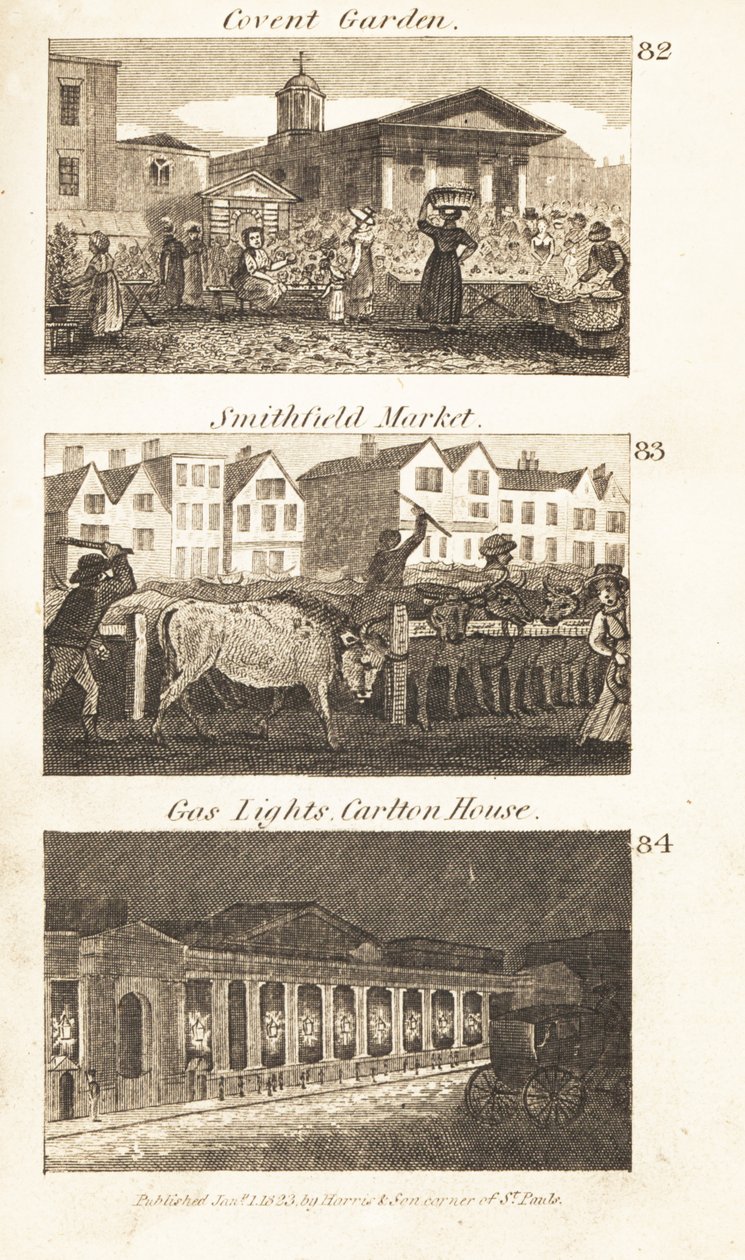 Handlar i Regency England: Covent Garden, Smithfield Market och gaslampor på Carlton House av Isaac Taylor