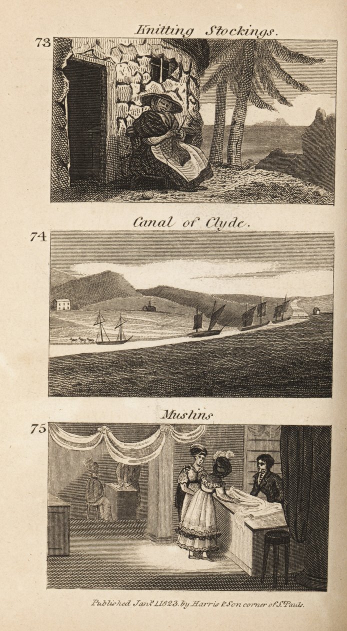 Handlar i Regency Skottland: stickstrumpor, canal of Clyde och muslin av Isaac Taylor