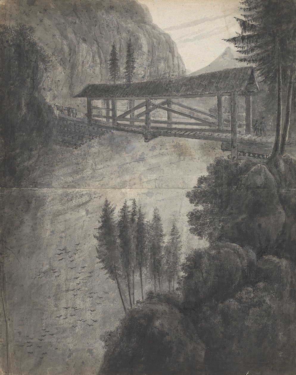 Graubünden/ Ser till bergen i Glarnisch (Schweiz). av Isaac Weld