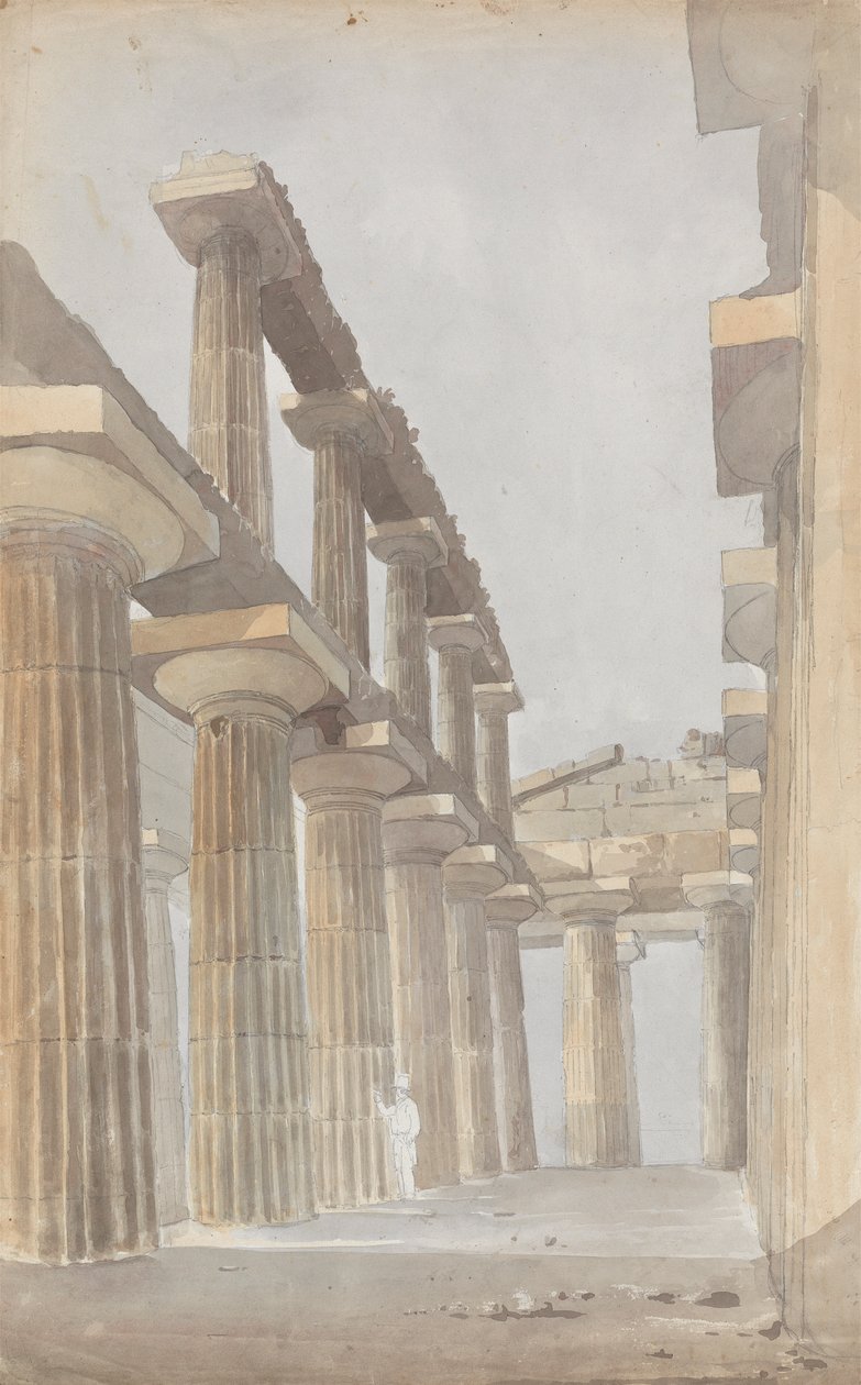 Interiör av det stora templet i Paestum av Isaac Weld