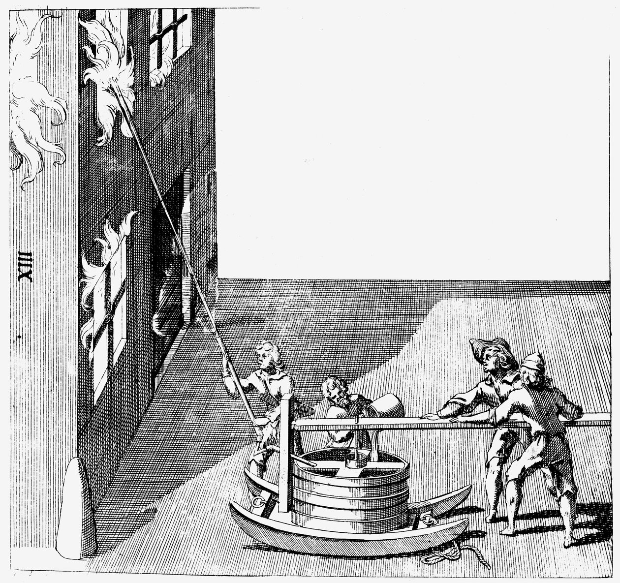 Brandbil, från Isaac de Caus Nouvelle Invention de Lever l