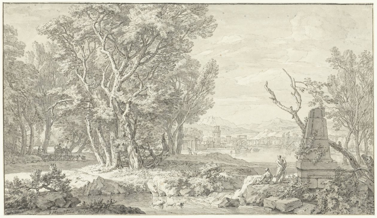 Arkadiskt landskap av Isaac de Moucheron