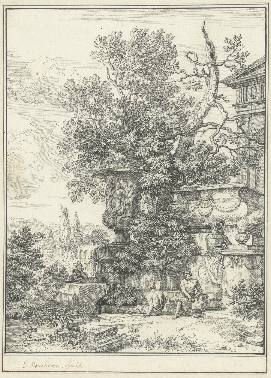 Klassicistiskt landskap av Isaac de Moucheron