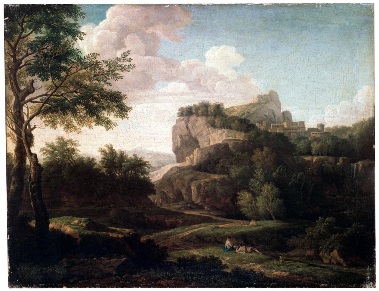 Landskap, sent 1600- eller 1700-tal av Isaac de Moucheron