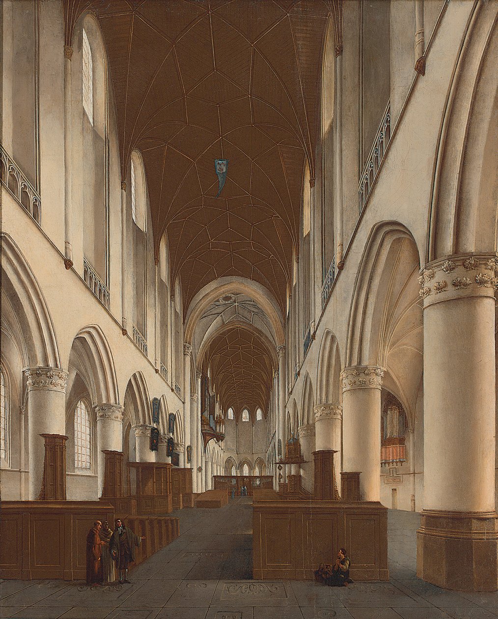 Kyrkan Saint Bavo i Haarlem av Isaac van Nickele